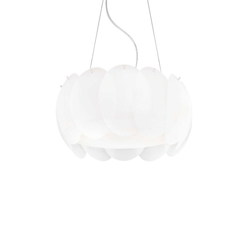 Ideal-Lux Ovalino SP5 5 Light White Pendant Light 