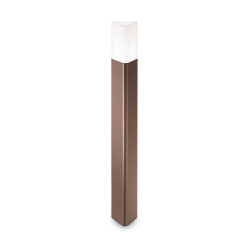 Ideal-Lux Pulsar PT1 Coffee with White Acrylic Diffuser IP44 Bollard 
