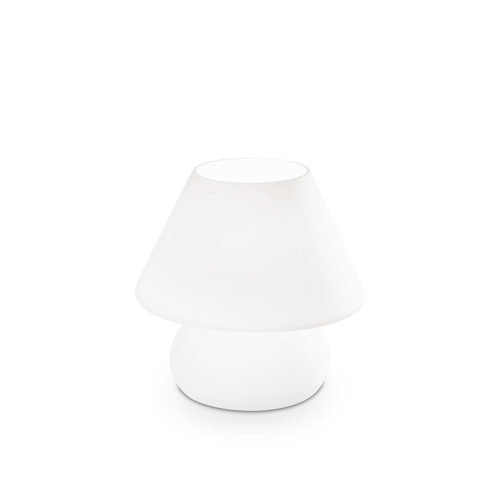 Ideal-Lux Prato TL1 White Opal Diffuser 16.5cm Table Lamp 