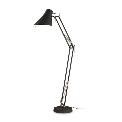 Ideal-Lux Sally PT1 Total Black Adjustable Floor Lamp 