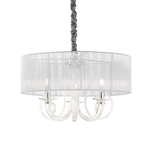 Ideal-Lux Swan SP3 3 Light Chrome with Silver Shaded Pendant Light 