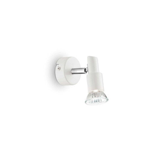 Ideal-Lux Slem AP1 White Adjustable Wall Spotlight 