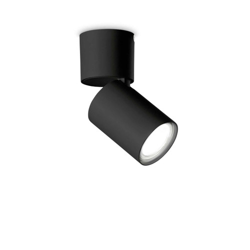 Ideal-Lux Toby PL1 Black with Adjustable Diffuser Ceiling Spotlight 