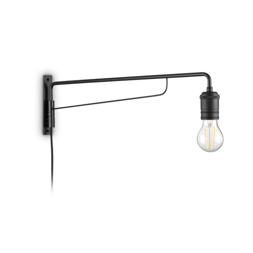 Ideal-Lux Triumph AP1 Black Adjustable Wall Light 