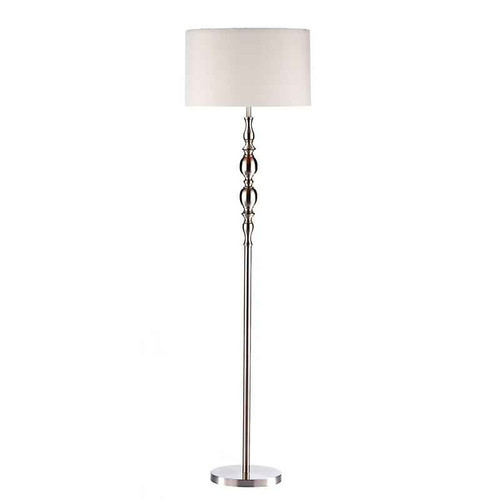 Madrid Satin Chrome with Shade Floor Lamp