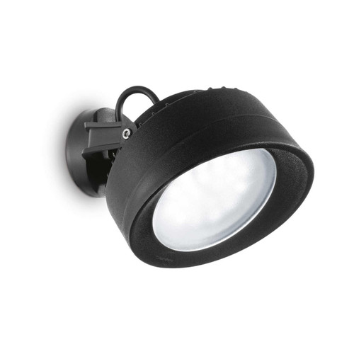 Ideal-Lux Tommy AP Black Resin with Adjustable Diffuser 3000K IP66 Wall Spotlight 