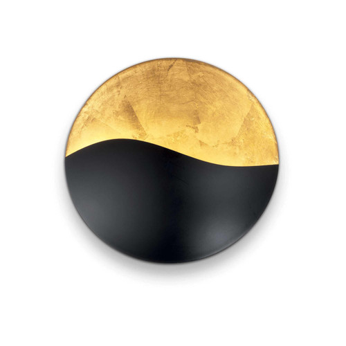 Ideal-Lux Sunrise AP4 4 Light Black and Golden Diffuser Wall Light 