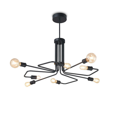 Ideal-Lux Triumph SP 8 Light Black Cluster Pendant Light 