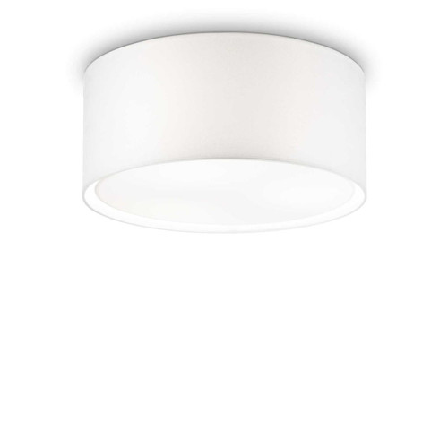 Ideal-Lux Wheel PL5 5 Light White Shade Flush Ceiling Light 