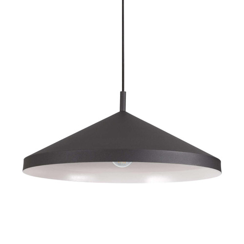 Ideal-Lux Yurta SP1 Black with White Inside 50cm Pendant Light 