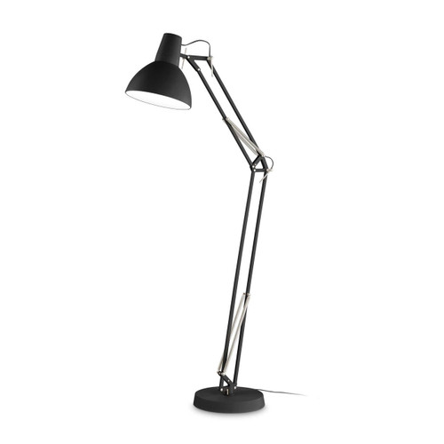 Ideal-Lux Wally PT1 Black Adjustable Floor Lamp 