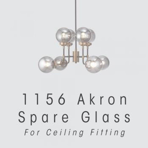 Oaks Lighting Akron Pendant Light Spare Smoke Glass Only 