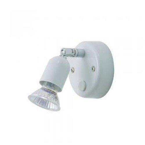 Oaks Lighting Bas White Switched Adjustable Spotlight 