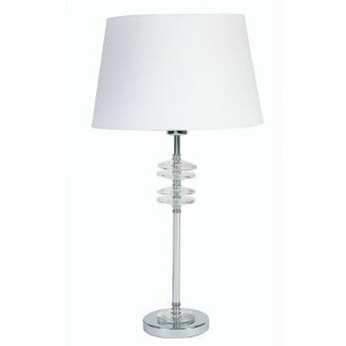 Oaks Lighting Sahar Chrome with Crystal Sconces Table Lamp 