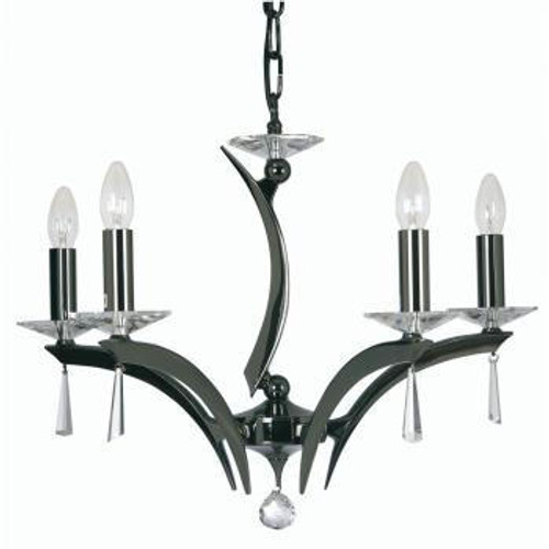 Oaks Lighting Wroxton 5 Light Titanium Chandelier Pendant Light 