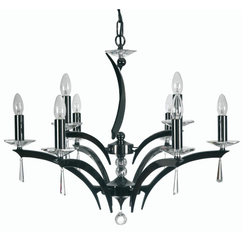 Oaks Lighting Wroxton 9 Light Titanium Chandelier Pendant Light 