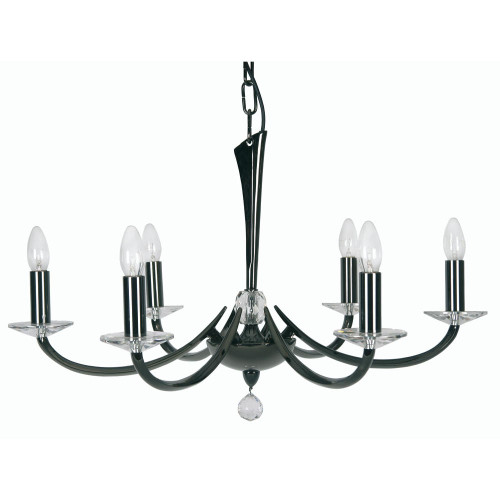 Oaks Lighting Bahia 6 Light Titanium Chandelier Pendant Light 