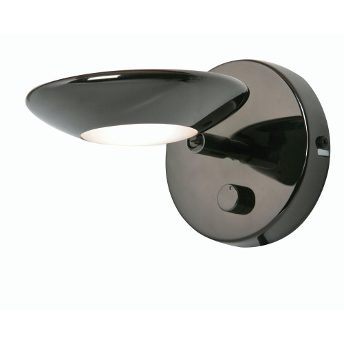 Oaks Lighting Trento Black Chrome Adjustable Wall Light 