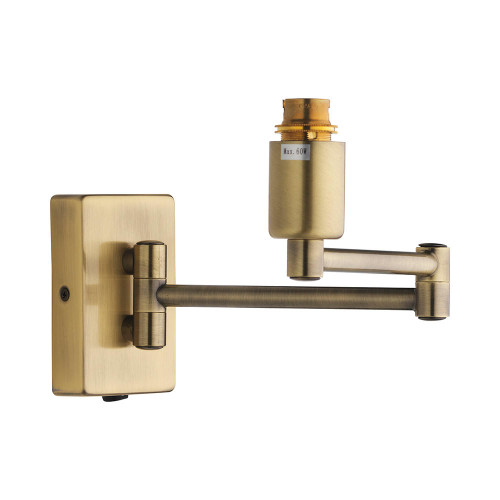 Oaks Lighting Armada Antique Brass with Double Swing Arm Bracket Only Wall Light