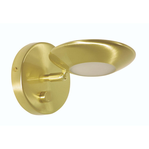 Oaks Lighting Trento Satin Brass Adjustable Wall Light 