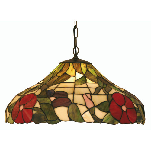 Oaks Lighting Peonies Tiffany 50cm Pendant Light 