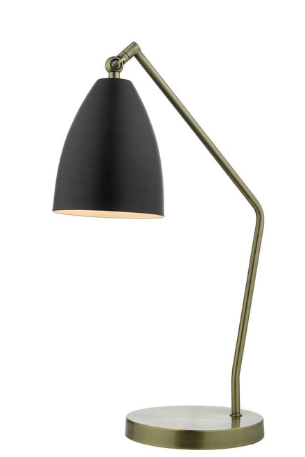 Olly Antique Brass Black Task Table Lamp