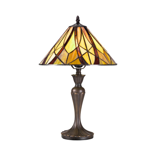 Oaks Lighting Basset Tiffany 30cm Table Lamp 