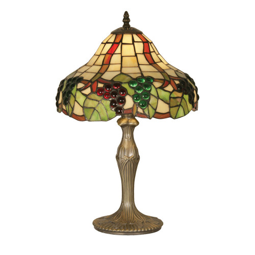 Oaks Lighting Grapes II Tiffany 30cm Table Lamp 