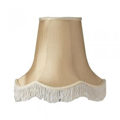 Oaks Lighting Scallop Sand with Fringe 40cm Shade Only 