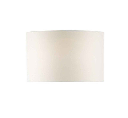 White 46cm Linen Drum Shade Only