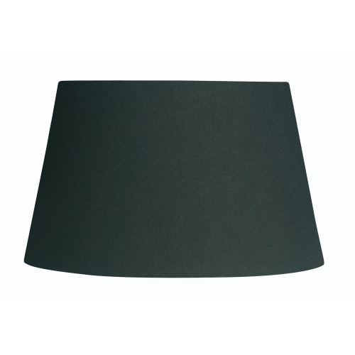 Oaks Lighting Cotton Drum Black 25cm Shade Only 