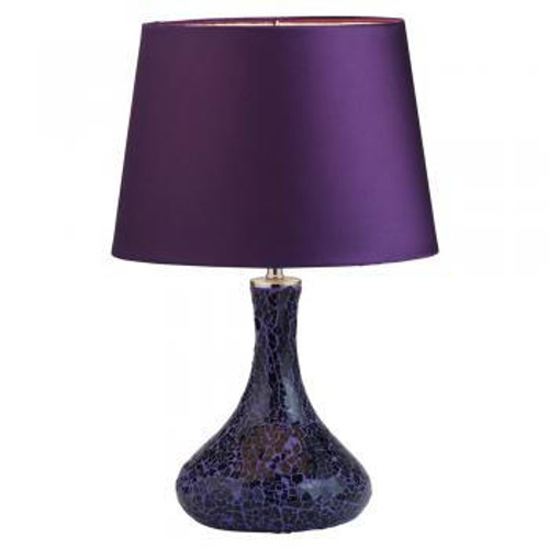 Oaks Lighting Zara Purple with Shade Table Lamp 