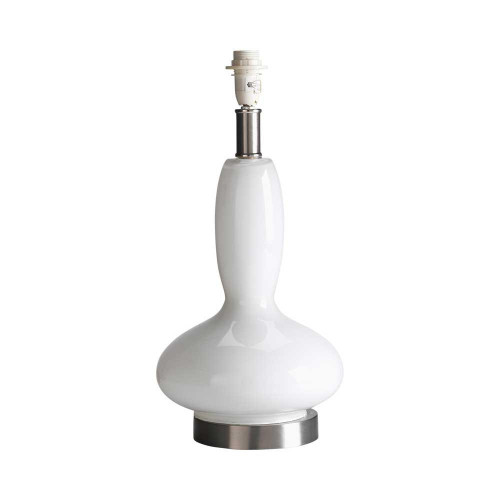 Oaks Lighting Enza White Glass Base Only Table Lamp 