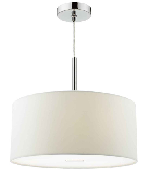 Ronda 3 Light 40cm White Shade with Diffuser Pendant Light