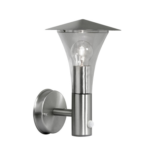 Oaks Lighting Remi Stainless Steel with PIR IP44 Wall Light 