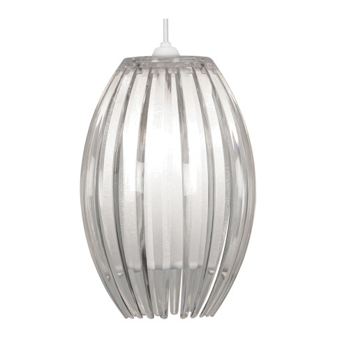 Oaks Lighting Shimna Clear Acrylic 14cm Easy Fit Pendant Light 