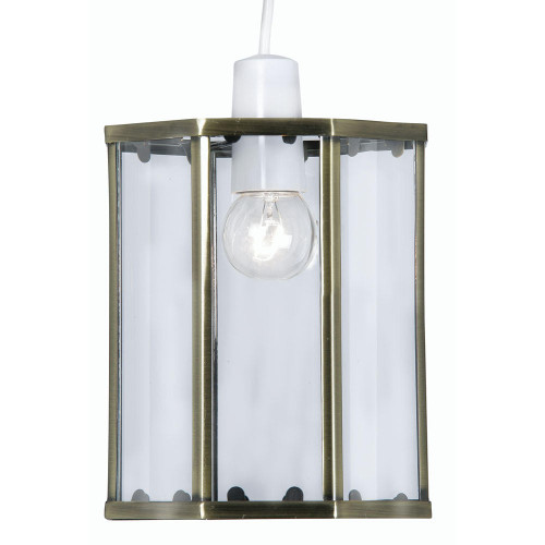 Oaks Lighting Lantern  Antique Brass Easy Fit Shade Only