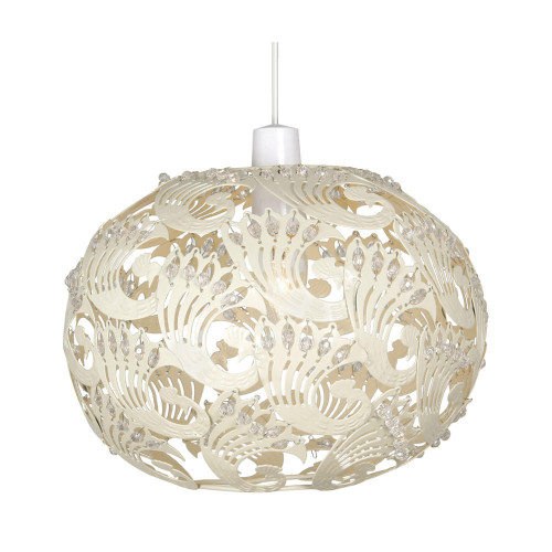 Oaks Lighting Orla Cream Non Electric Easy Fit Pendant Light 