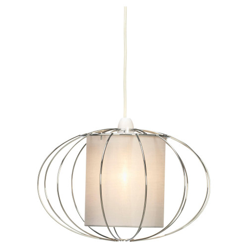 Oaks Lighting Tigris Chrome Non Electric Easy Fit Shade Only