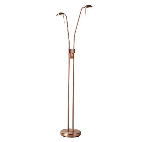 Oaks Lighting Juma 2 Light Copper Adjustable Floor Lamp 