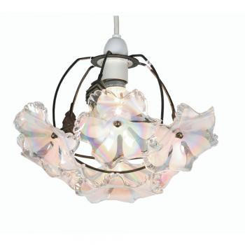 Oaks Lighting Abeba Antique Brass with Acrylic Flower 25cm Easy Fit Shade Only