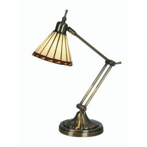 Oaks Lighting Washington Adjustable Tiffany Table Lamp 