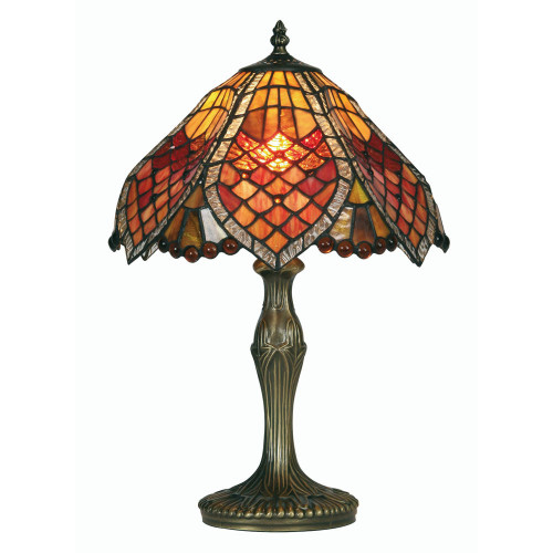 Oaks Lighting Orsino 30cm Tiffany Table Lamp 