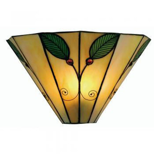 Oaks Lighting Leaf Tiffany Wall Light 