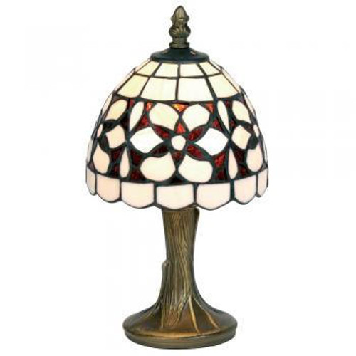 Oaks Lighting Flower Amber Tiffany Table Lamp 