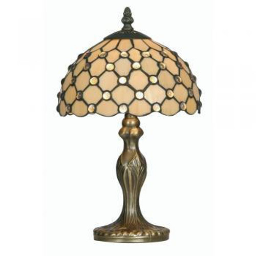 Oaks Lighting Jewel Tiffany 20cm Table Lamp 