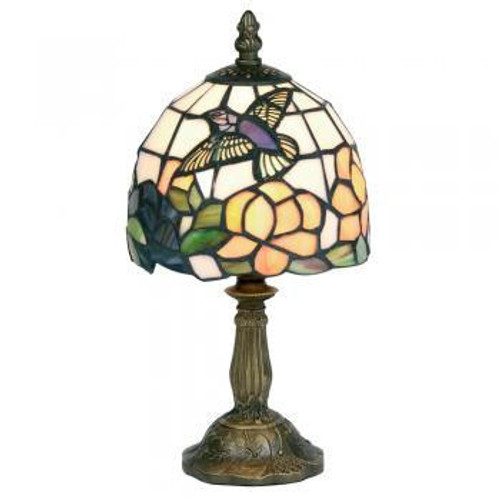 Oaks Lighting Humming Bird Tiffany Table Lamp 