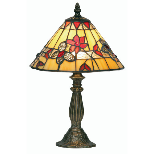 Oaks Lighting Butterfy Tiffany 24cm Table Lamp 