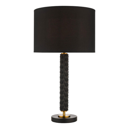 Dar Lighting Emani Black with Antique Gold Base Only Table Lamp 