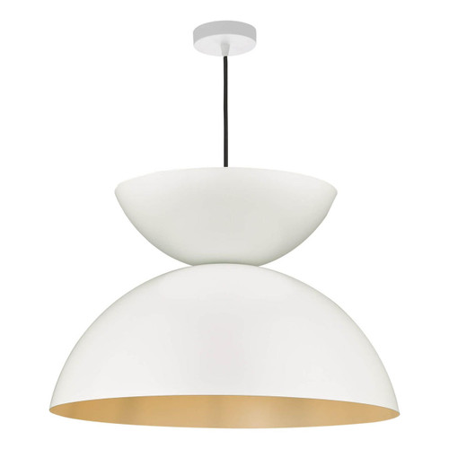 Dar Lighting Riya White Pendant Light 